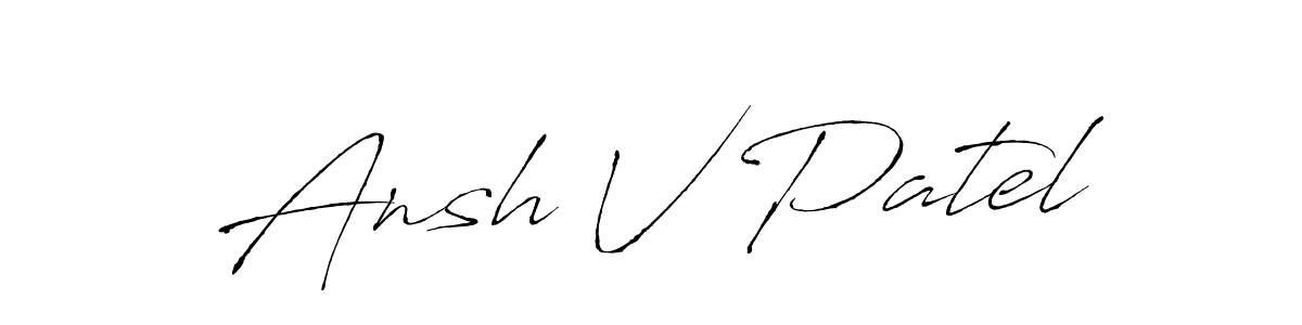 Make a beautiful signature design for name Ansh V Patel. Use this online signature maker to create a handwritten signature for free. Ansh V Patel signature style 6 images and pictures png