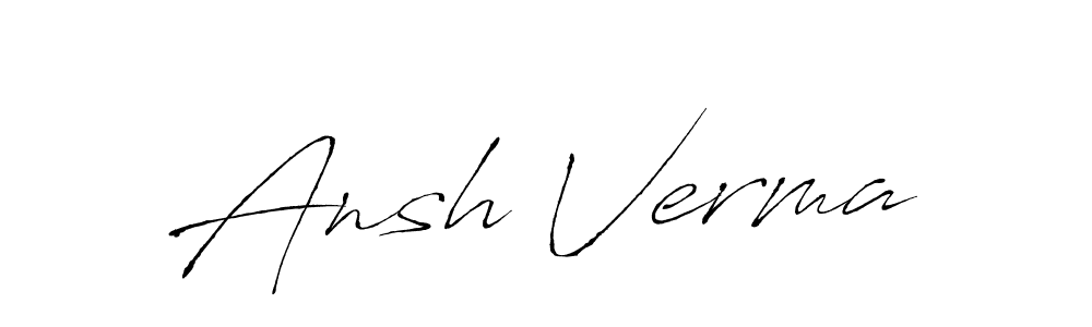 Antro_Vectra is a professional signature style that is perfect for those who want to add a touch of class to their signature. It is also a great choice for those who want to make their signature more unique. Get Ansh Verma name to fancy signature for free. Ansh Verma signature style 6 images and pictures png