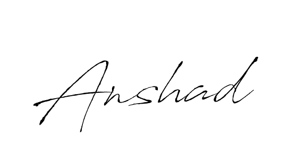 Design your own signature with our free online signature maker. With this signature software, you can create a handwritten (Antro_Vectra) signature for name Anshad. Anshad signature style 6 images and pictures png