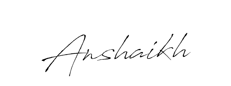 Antro_Vectra is a professional signature style that is perfect for those who want to add a touch of class to their signature. It is also a great choice for those who want to make their signature more unique. Get Anshaikh name to fancy signature for free. Anshaikh signature style 6 images and pictures png