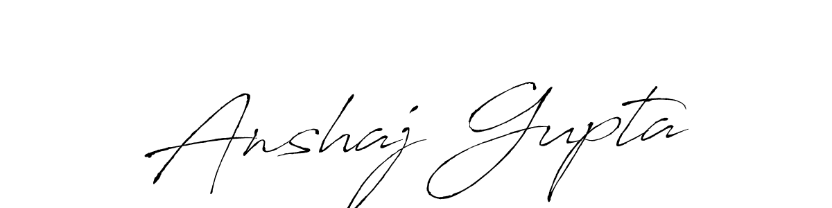 Make a beautiful signature design for name Anshaj Gupta. With this signature (Antro_Vectra) style, you can create a handwritten signature for free. Anshaj Gupta signature style 6 images and pictures png