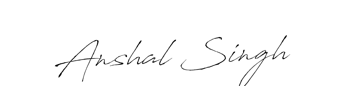 Design your own signature with our free online signature maker. With this signature software, you can create a handwritten (Antro_Vectra) signature for name Anshal Singh. Anshal Singh signature style 6 images and pictures png