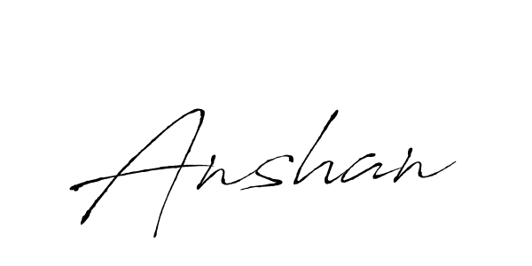 Design your own signature with our free online signature maker. With this signature software, you can create a handwritten (Antro_Vectra) signature for name Anshan. Anshan signature style 6 images and pictures png