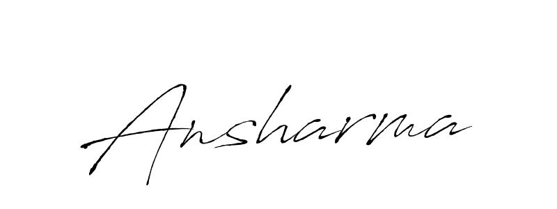 The best way (Antro_Vectra) to make a short signature is to pick only two or three words in your name. The name Ansharma include a total of six letters. For converting this name. Ansharma signature style 6 images and pictures png