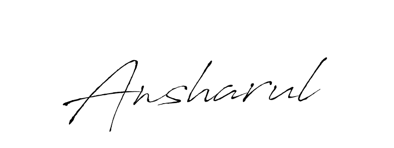 Design your own signature with our free online signature maker. With this signature software, you can create a handwritten (Antro_Vectra) signature for name Ansharul. Ansharul signature style 6 images and pictures png