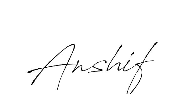 Design your own signature with our free online signature maker. With this signature software, you can create a handwritten (Antro_Vectra) signature for name Anshif. Anshif signature style 6 images and pictures png