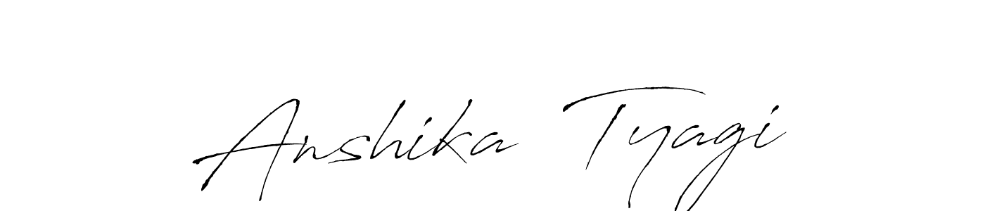 You can use this online signature creator to create a handwritten signature for the name Anshika  Tyagi. This is the best online autograph maker. Anshika  Tyagi signature style 6 images and pictures png