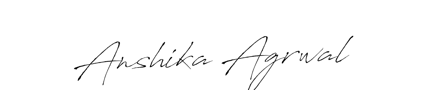 Anshika Agrwal stylish signature style. Best Handwritten Sign (Antro_Vectra) for my name. Handwritten Signature Collection Ideas for my name Anshika Agrwal. Anshika Agrwal signature style 6 images and pictures png