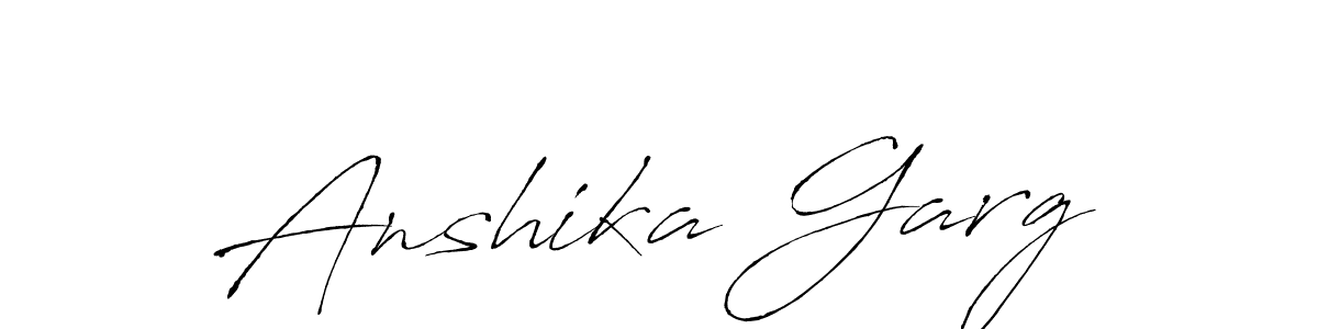 Make a beautiful signature design for name Anshika Garg. With this signature (Antro_Vectra) style, you can create a handwritten signature for free. Anshika Garg signature style 6 images and pictures png