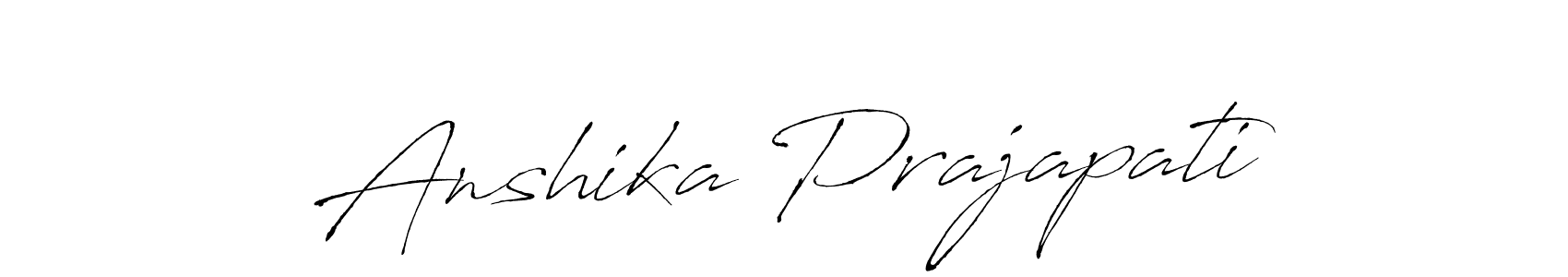 This is the best signature style for the Anshika Prajapati name. Also you like these signature font (Antro_Vectra). Mix name signature. Anshika Prajapati signature style 6 images and pictures png