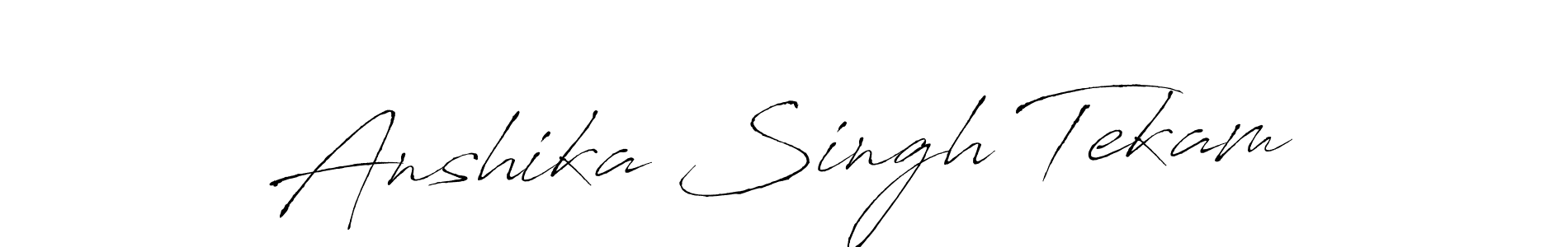 Antro_Vectra is a professional signature style that is perfect for those who want to add a touch of class to their signature. It is also a great choice for those who want to make their signature more unique. Get Anshika Singh Tekam name to fancy signature for free. Anshika Singh Tekam signature style 6 images and pictures png