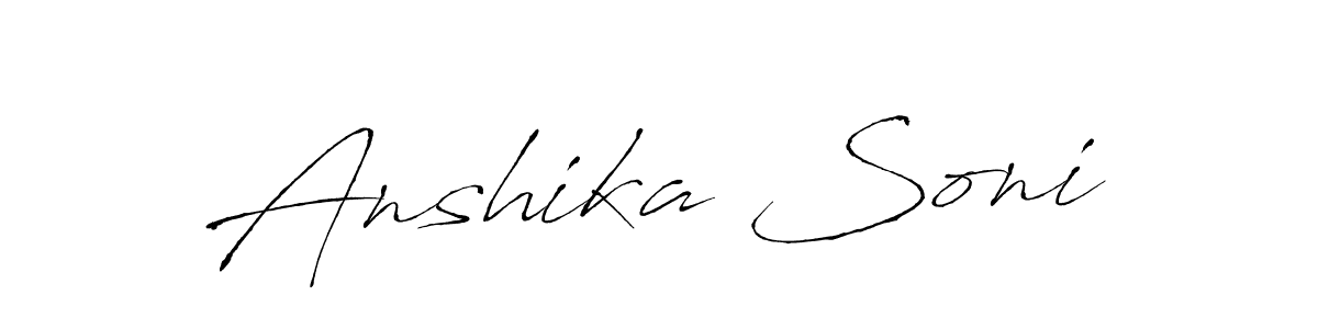 This is the best signature style for the Anshika Soni name. Also you like these signature font (Antro_Vectra). Mix name signature. Anshika Soni signature style 6 images and pictures png