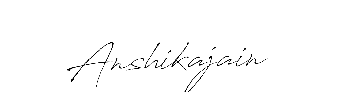 Design your own signature with our free online signature maker. With this signature software, you can create a handwritten (Antro_Vectra) signature for name Anshikajain. Anshikajain signature style 6 images and pictures png