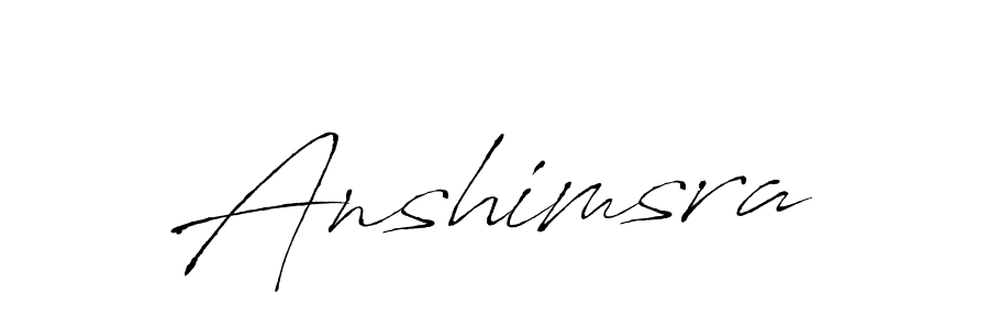 How to make Anshimsra signature? Antro_Vectra is a professional autograph style. Create handwritten signature for Anshimsra name. Anshimsra signature style 6 images and pictures png