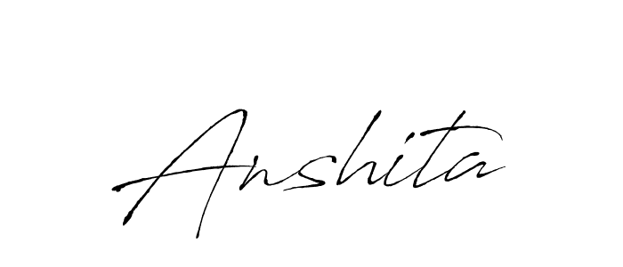 Design your own signature with our free online signature maker. With this signature software, you can create a handwritten (Antro_Vectra) signature for name Anshita. Anshita signature style 6 images and pictures png