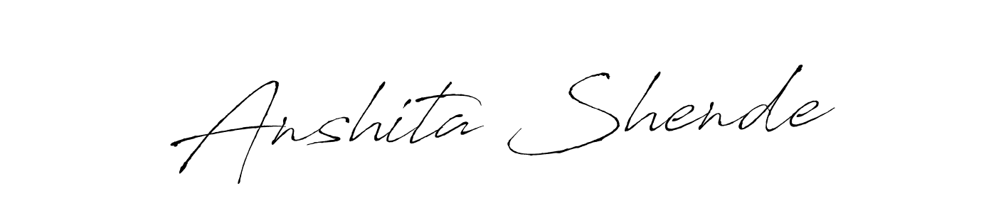 The best way (Antro_Vectra) to make a short signature is to pick only two or three words in your name. The name Anshita Shende include a total of six letters. For converting this name. Anshita Shende signature style 6 images and pictures png