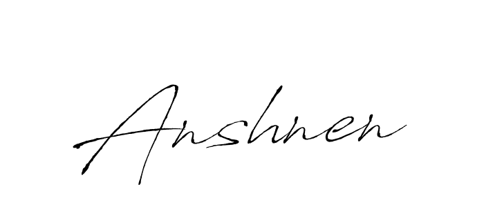 Anshnen stylish signature style. Best Handwritten Sign (Antro_Vectra) for my name. Handwritten Signature Collection Ideas for my name Anshnen. Anshnen signature style 6 images and pictures png