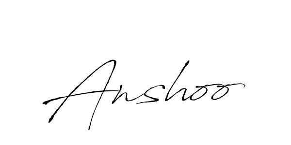 You should practise on your own different ways (Antro_Vectra) to write your name (Anshoo) in signature. don't let someone else do it for you. Anshoo signature style 6 images and pictures png