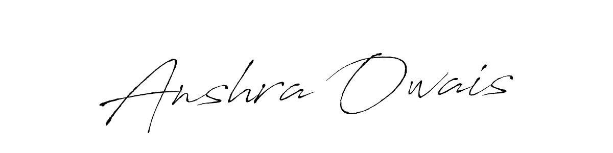 Create a beautiful signature design for name Anshra Owais. With this signature (Antro_Vectra) fonts, you can make a handwritten signature for free. Anshra Owais signature style 6 images and pictures png