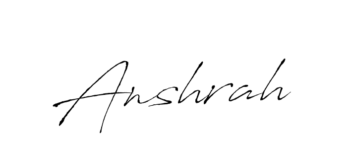 Create a beautiful signature design for name Anshrah. With this signature (Antro_Vectra) fonts, you can make a handwritten signature for free. Anshrah signature style 6 images and pictures png