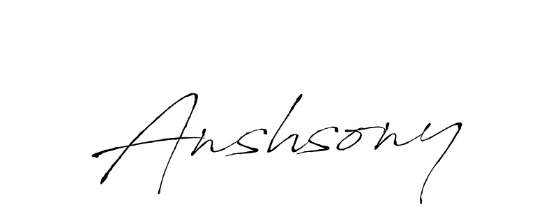 How to make Anshsony signature? Antro_Vectra is a professional autograph style. Create handwritten signature for Anshsony name. Anshsony signature style 6 images and pictures png