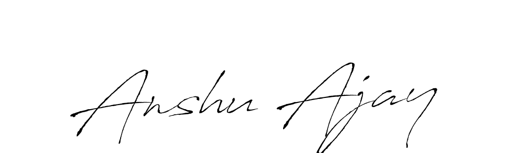 How to make Anshu Ajay signature? Antro_Vectra is a professional autograph style. Create handwritten signature for Anshu Ajay name. Anshu Ajay signature style 6 images and pictures png