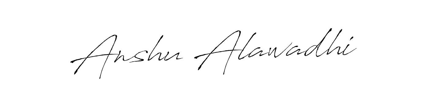 Anshu Alawadhi stylish signature style. Best Handwritten Sign (Antro_Vectra) for my name. Handwritten Signature Collection Ideas for my name Anshu Alawadhi. Anshu Alawadhi signature style 6 images and pictures png