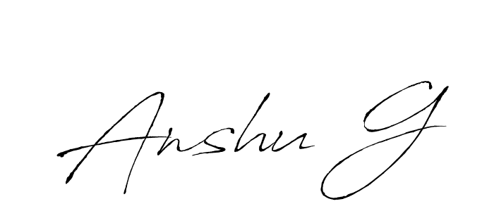 Create a beautiful signature design for name Anshu G. With this signature (Antro_Vectra) fonts, you can make a handwritten signature for free. Anshu G signature style 6 images and pictures png