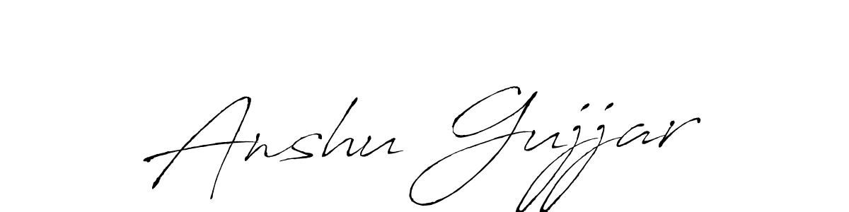 Also You can easily find your signature by using the search form. We will create Anshu Gujjar name handwritten signature images for you free of cost using Antro_Vectra sign style. Anshu Gujjar signature style 6 images and pictures png