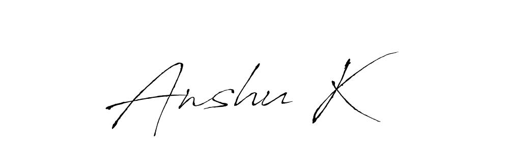 Make a beautiful signature design for name Anshu K♡. Use this online signature maker to create a handwritten signature for free. Anshu K♡ signature style 6 images and pictures png