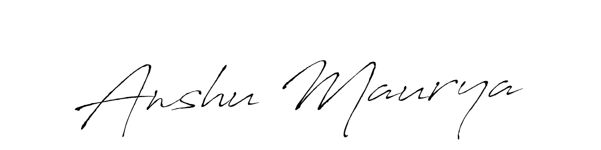 Create a beautiful signature design for name Anshu Maurya. With this signature (Antro_Vectra) fonts, you can make a handwritten signature for free. Anshu Maurya signature style 6 images and pictures png