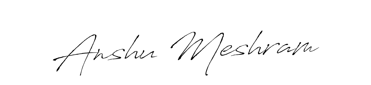 Make a beautiful signature design for name Anshu Meshram. With this signature (Antro_Vectra) style, you can create a handwritten signature for free. Anshu Meshram signature style 6 images and pictures png