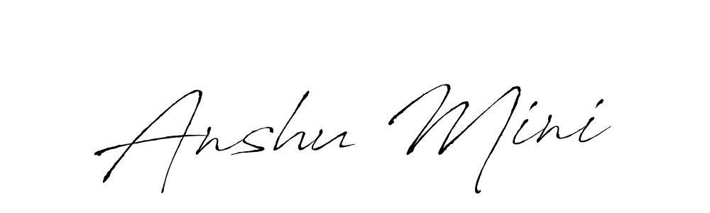 if you are searching for the best signature style for your name Anshu Mini. so please give up your signature search. here we have designed multiple signature styles  using Antro_Vectra. Anshu Mini signature style 6 images and pictures png