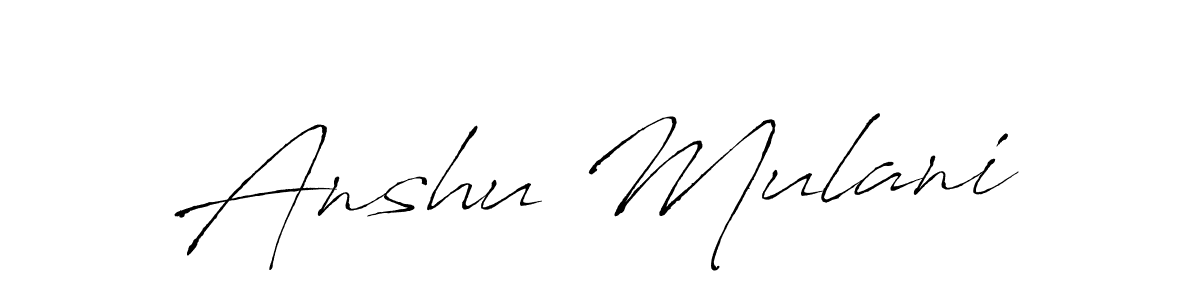 How to make Anshu Mulani signature? Antro_Vectra is a professional autograph style. Create handwritten signature for Anshu Mulani name. Anshu Mulani signature style 6 images and pictures png