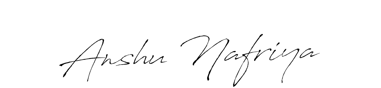 Design your own signature with our free online signature maker. With this signature software, you can create a handwritten (Antro_Vectra) signature for name Anshu Nafriya. Anshu Nafriya signature style 6 images and pictures png