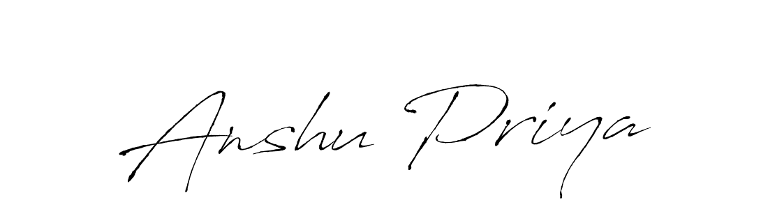 You should practise on your own different ways (Antro_Vectra) to write your name (Anshu Priya) in signature. don't let someone else do it for you. Anshu Priya signature style 6 images and pictures png