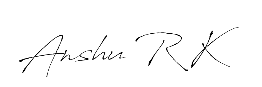 Similarly Antro_Vectra is the best handwritten signature design. Signature creator online .You can use it as an online autograph creator for name Anshu R K. Anshu R K signature style 6 images and pictures png