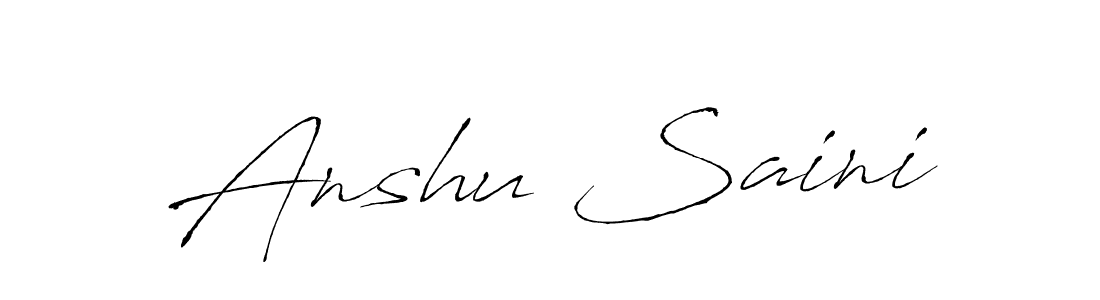 Design your own signature with our free online signature maker. With this signature software, you can create a handwritten (Antro_Vectra) signature for name Anshu Saini. Anshu Saini signature style 6 images and pictures png