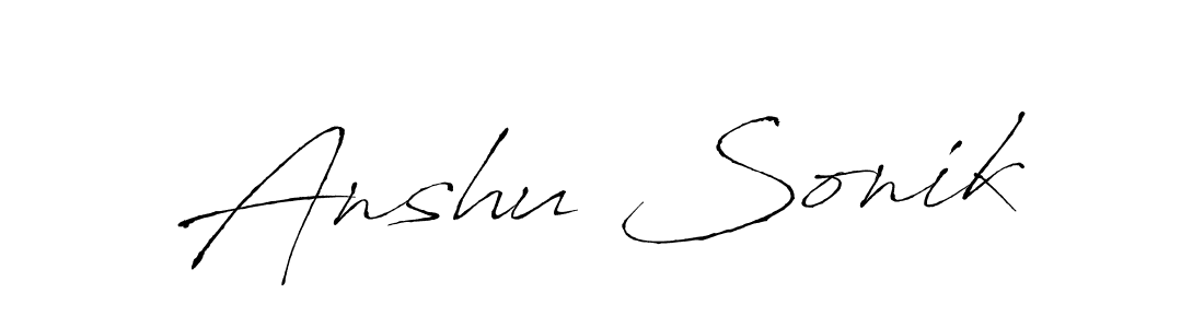 Make a beautiful signature design for name Anshu Sonik. Use this online signature maker to create a handwritten signature for free. Anshu Sonik signature style 6 images and pictures png