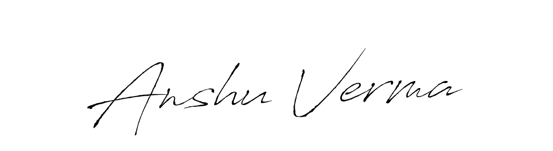 Also You can easily find your signature by using the search form. We will create Anshu Verma name handwritten signature images for you free of cost using Antro_Vectra sign style. Anshu Verma signature style 6 images and pictures png