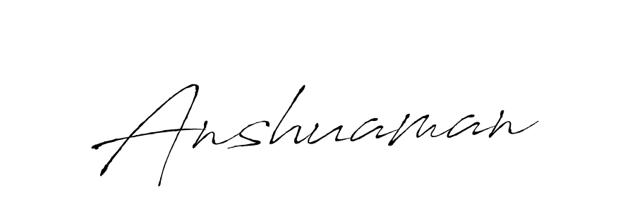 Make a beautiful signature design for name Anshuaman. Use this online signature maker to create a handwritten signature for free. Anshuaman signature style 6 images and pictures png