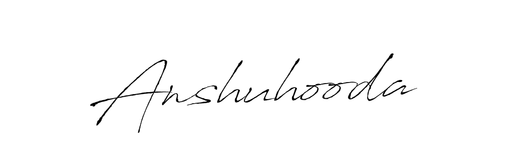 Design your own signature with our free online signature maker. With this signature software, you can create a handwritten (Antro_Vectra) signature for name Anshuhooda. Anshuhooda signature style 6 images and pictures png