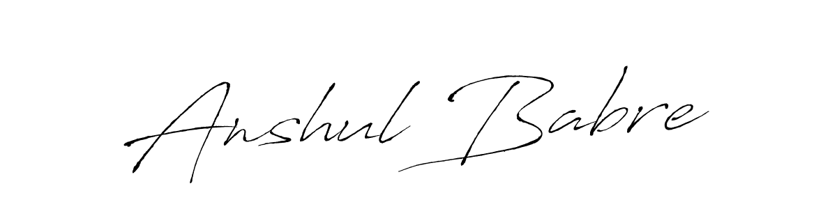 Anshul Babre stylish signature style. Best Handwritten Sign (Antro_Vectra) for my name. Handwritten Signature Collection Ideas for my name Anshul Babre. Anshul Babre signature style 6 images and pictures png