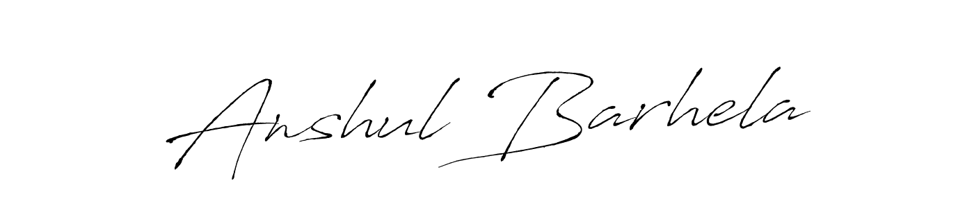 Create a beautiful signature design for name Anshul Barhela. With this signature (Antro_Vectra) fonts, you can make a handwritten signature for free. Anshul Barhela signature style 6 images and pictures png