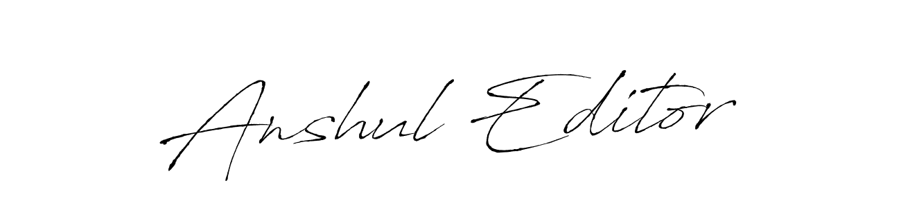 It looks lik you need a new signature style for name Anshul Editor. Design unique handwritten (Antro_Vectra) signature with our free signature maker in just a few clicks. Anshul Editor signature style 6 images and pictures png