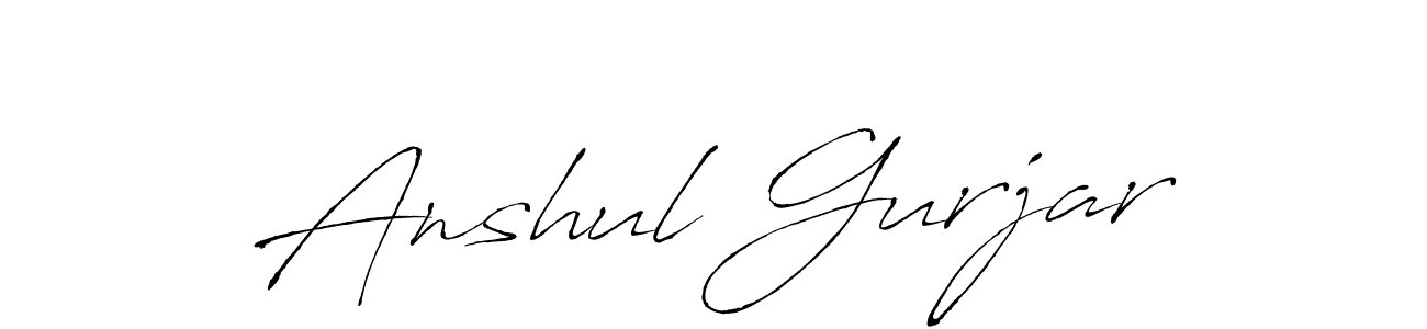 Antro_Vectra is a professional signature style that is perfect for those who want to add a touch of class to their signature. It is also a great choice for those who want to make their signature more unique. Get Anshul Gurjar name to fancy signature for free. Anshul Gurjar signature style 6 images and pictures png
