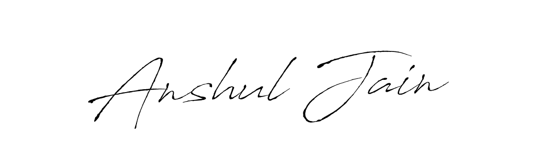 Anshul Jain stylish signature style. Best Handwritten Sign (Antro_Vectra) for my name. Handwritten Signature Collection Ideas for my name Anshul Jain. Anshul Jain signature style 6 images and pictures png