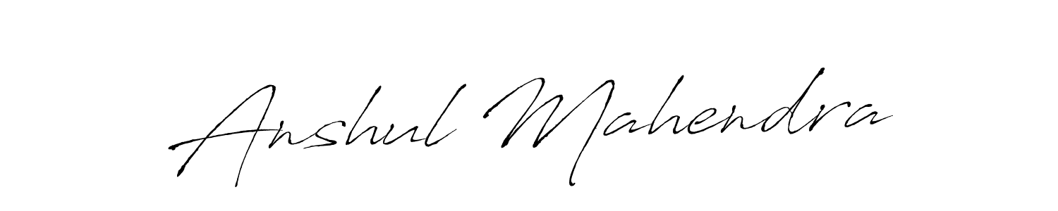How to make Anshul Mahendra signature? Antro_Vectra is a professional autograph style. Create handwritten signature for Anshul Mahendra name. Anshul Mahendra signature style 6 images and pictures png