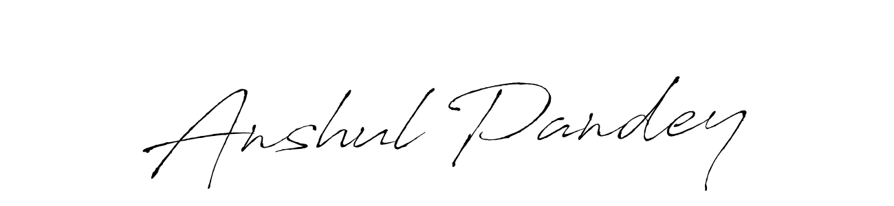 Make a beautiful signature design for name Anshul Pandey. With this signature (Antro_Vectra) style, you can create a handwritten signature for free. Anshul Pandey signature style 6 images and pictures png