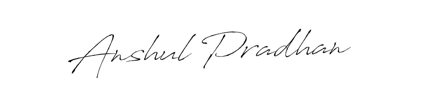 Design your own signature with our free online signature maker. With this signature software, you can create a handwritten (Antro_Vectra) signature for name Anshul Pradhan. Anshul Pradhan signature style 6 images and pictures png